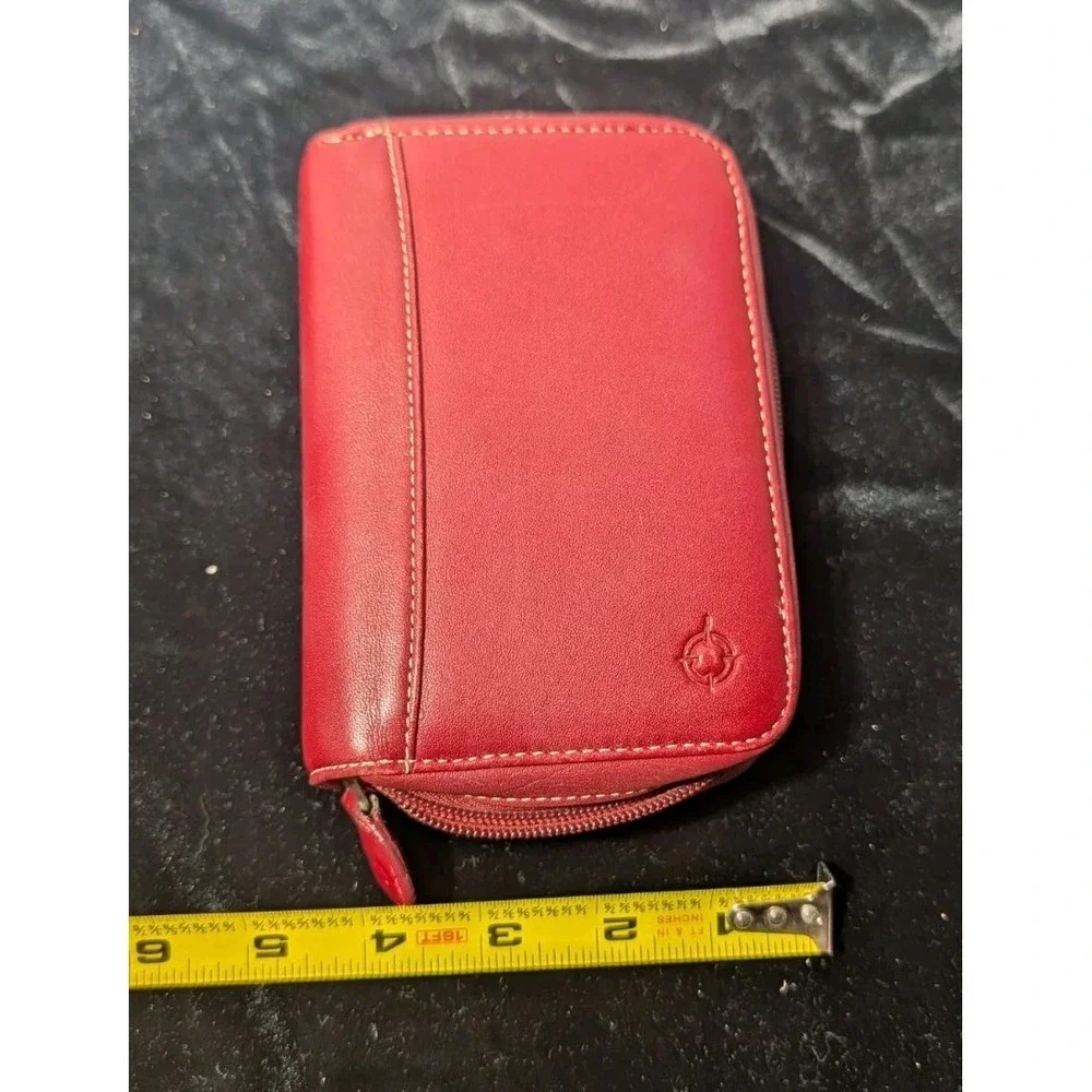 FranklinCovey‎ Red Napa Leather Affinity Universal PDA Case Wallet